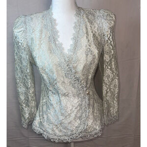 VTG Cachet By Bari Protas Layered Lace Top Jacket Size 5-6 Victorian FORMAL